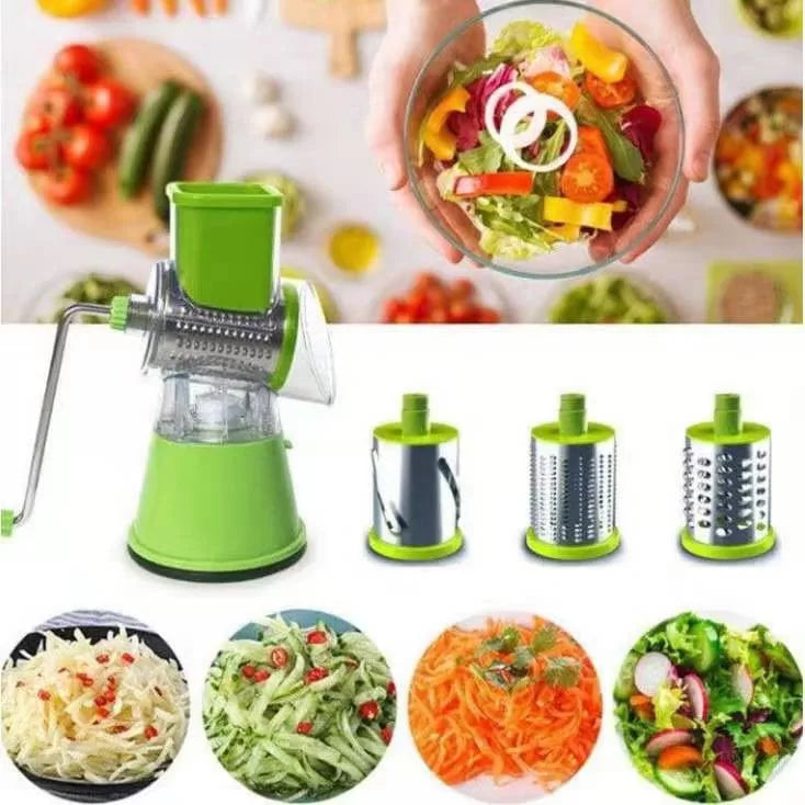 Rotary cheese and vegetable grater