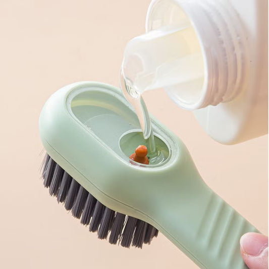 Multifunctional shoe cleaning brush dispenser
