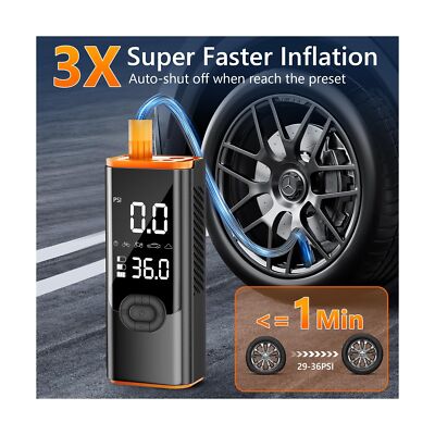 1pc Quick-Fill Tire Inflator - Metal Nozzle w/ Pressure Release for Car Tires