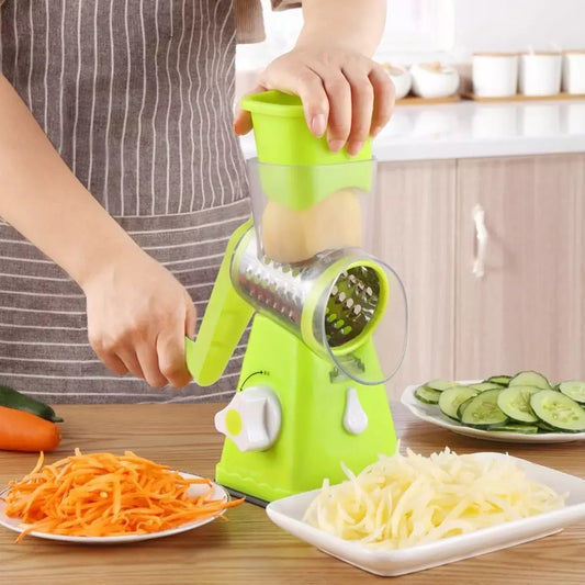 Rotary cheese and vegetable grater