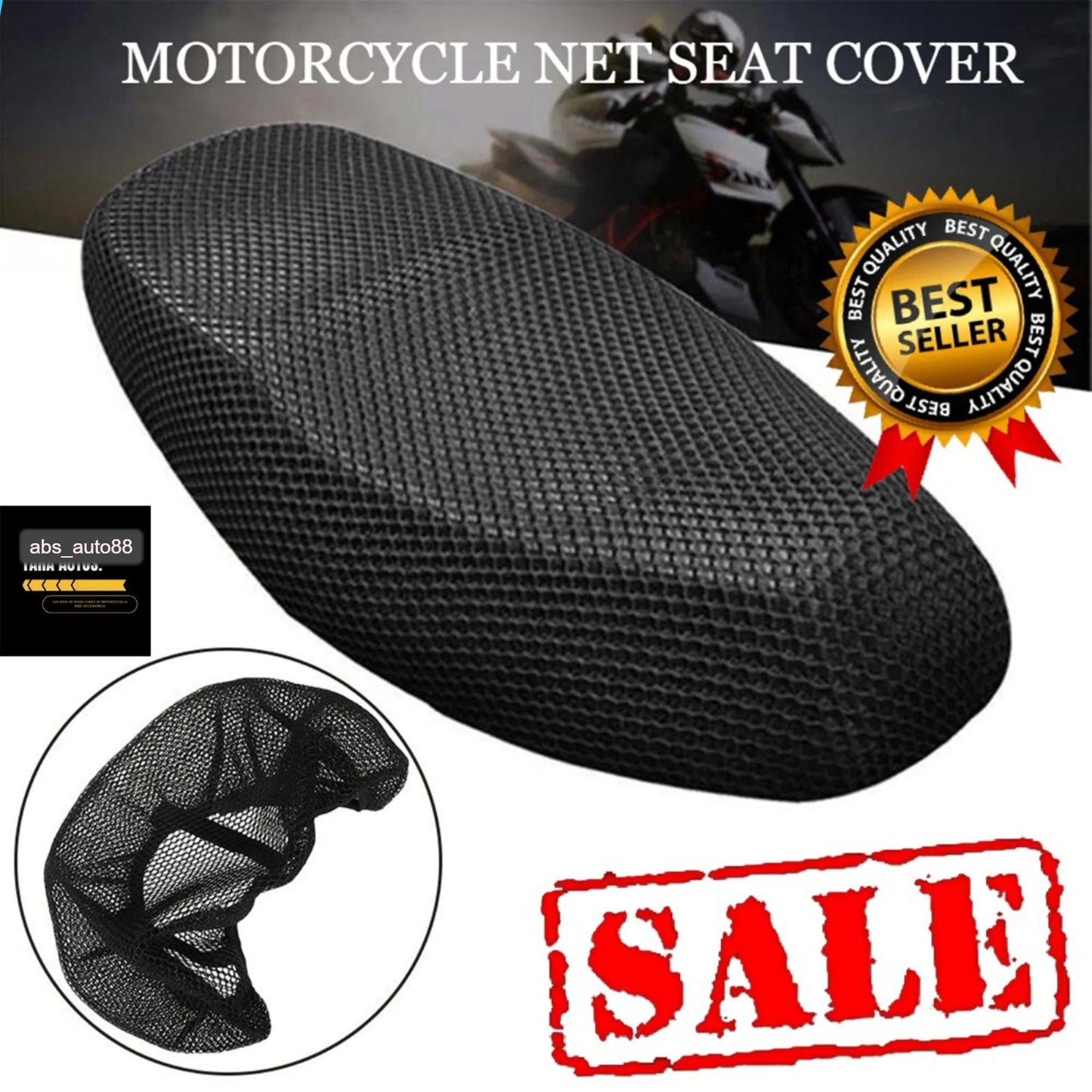 Bike net seat cover universal fitting easily install in every types of bike