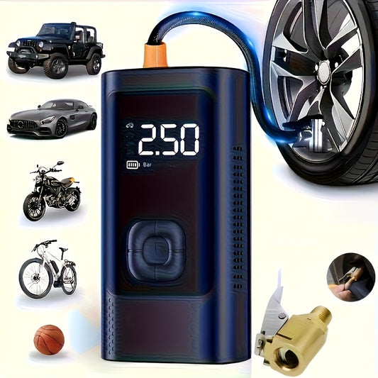 1pc Quick-Fill Tire Inflator - Metal Nozzle w/ Pressure Release for Car Tires