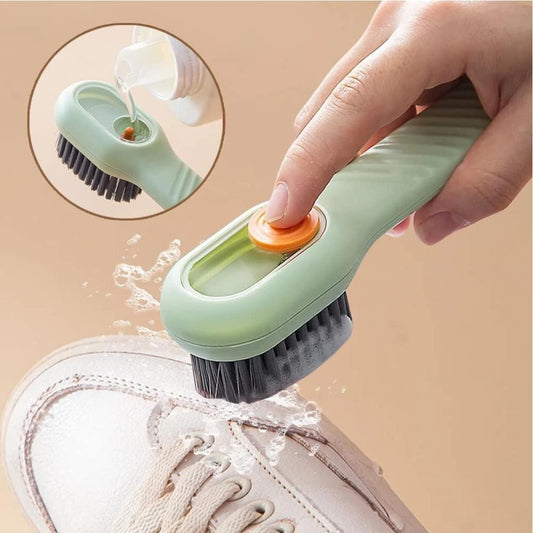 Multifunctional shoe cleaning brush dispenser