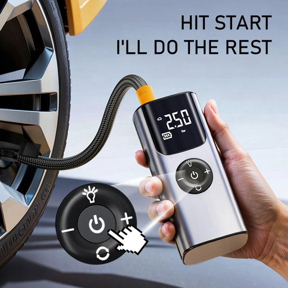 1pc Quick-Fill Tire Inflator - Metal Nozzle w/ Pressure Release for Car Tires